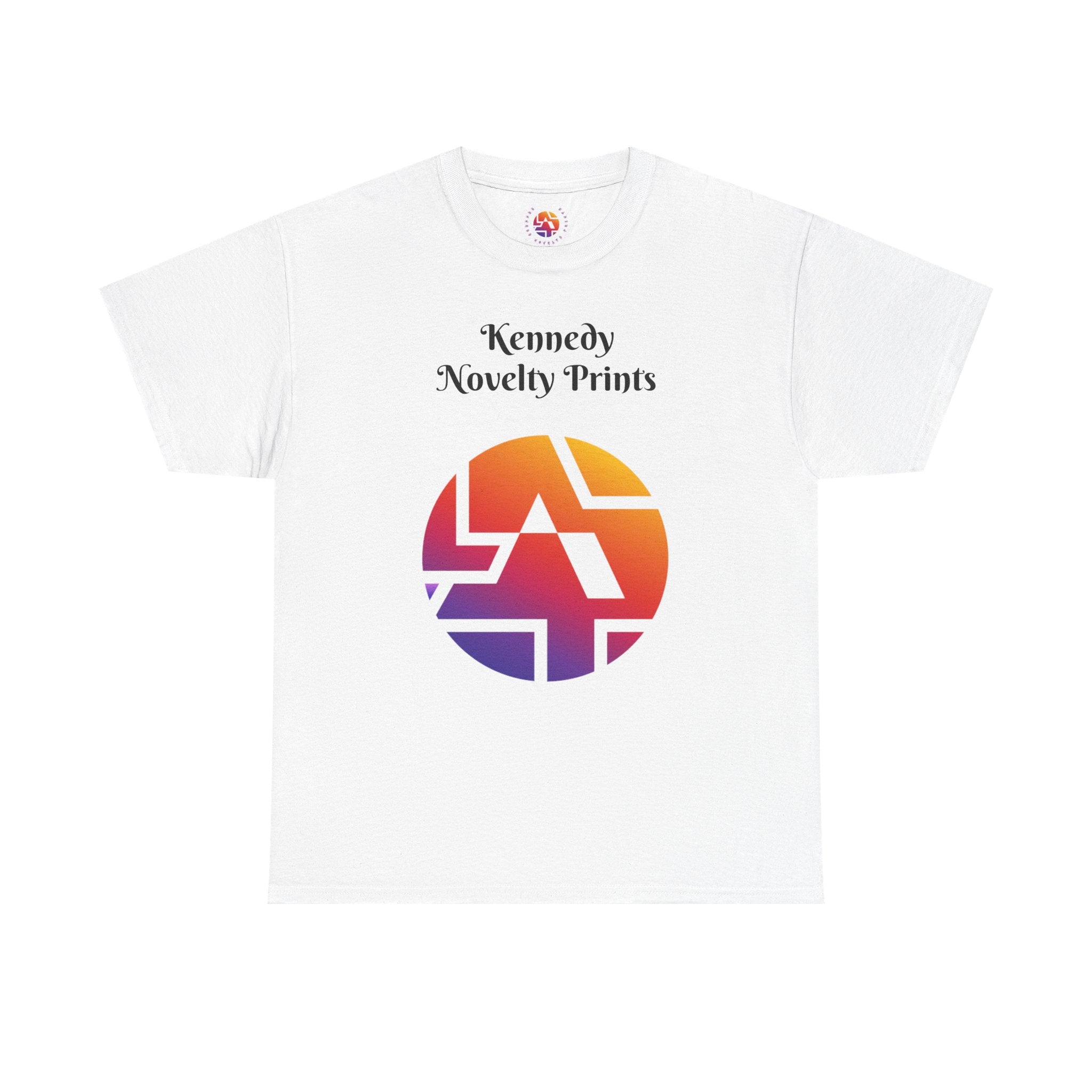 Classic Logo Tee — "Kennedy Novelty Prints" Gradient Emblem T-Shirt- Size SM- 2XL