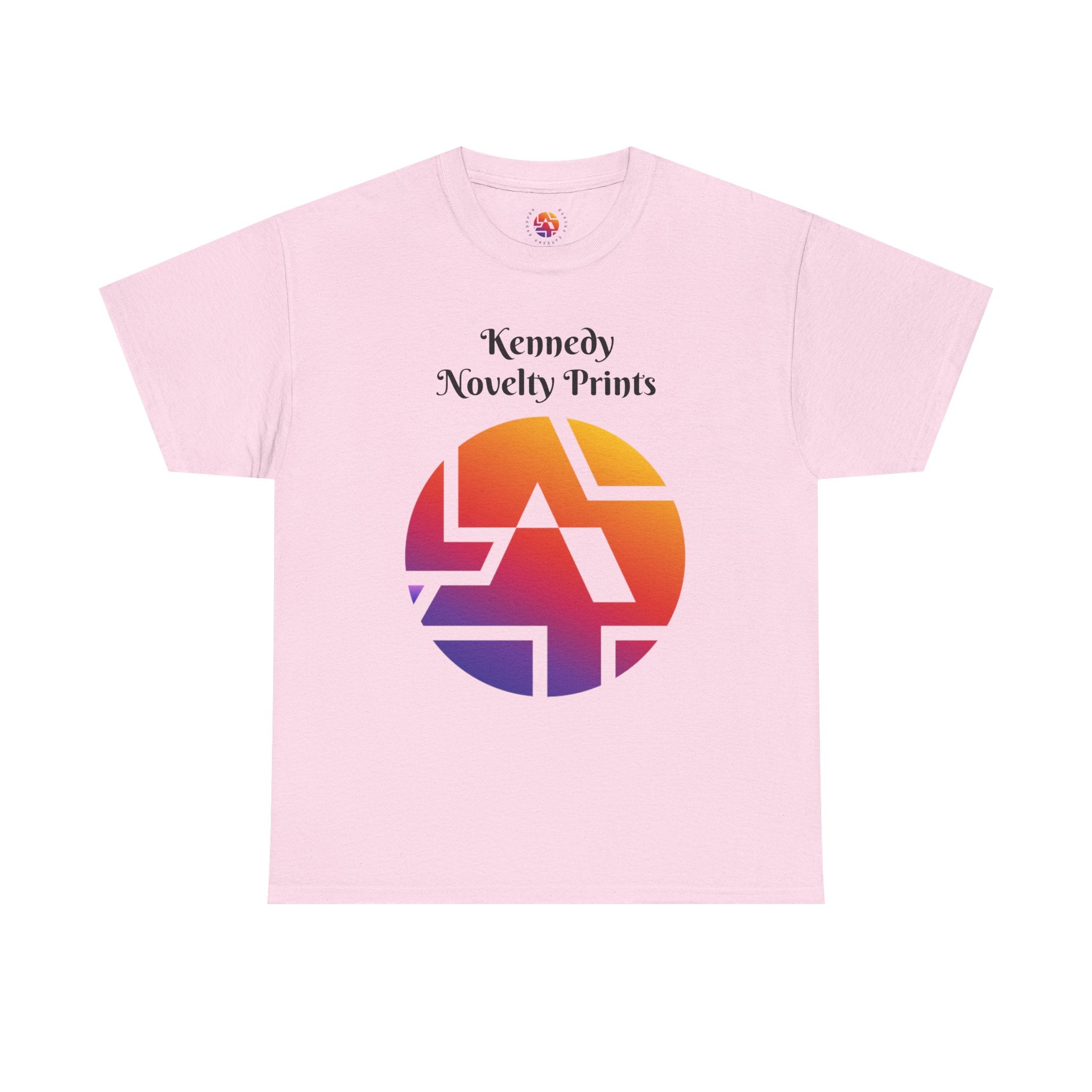 Retro Gradient Logo T-Shirt — "Kennedy Novelty Prints" Graphic Tee- Size 3XL-5XL
