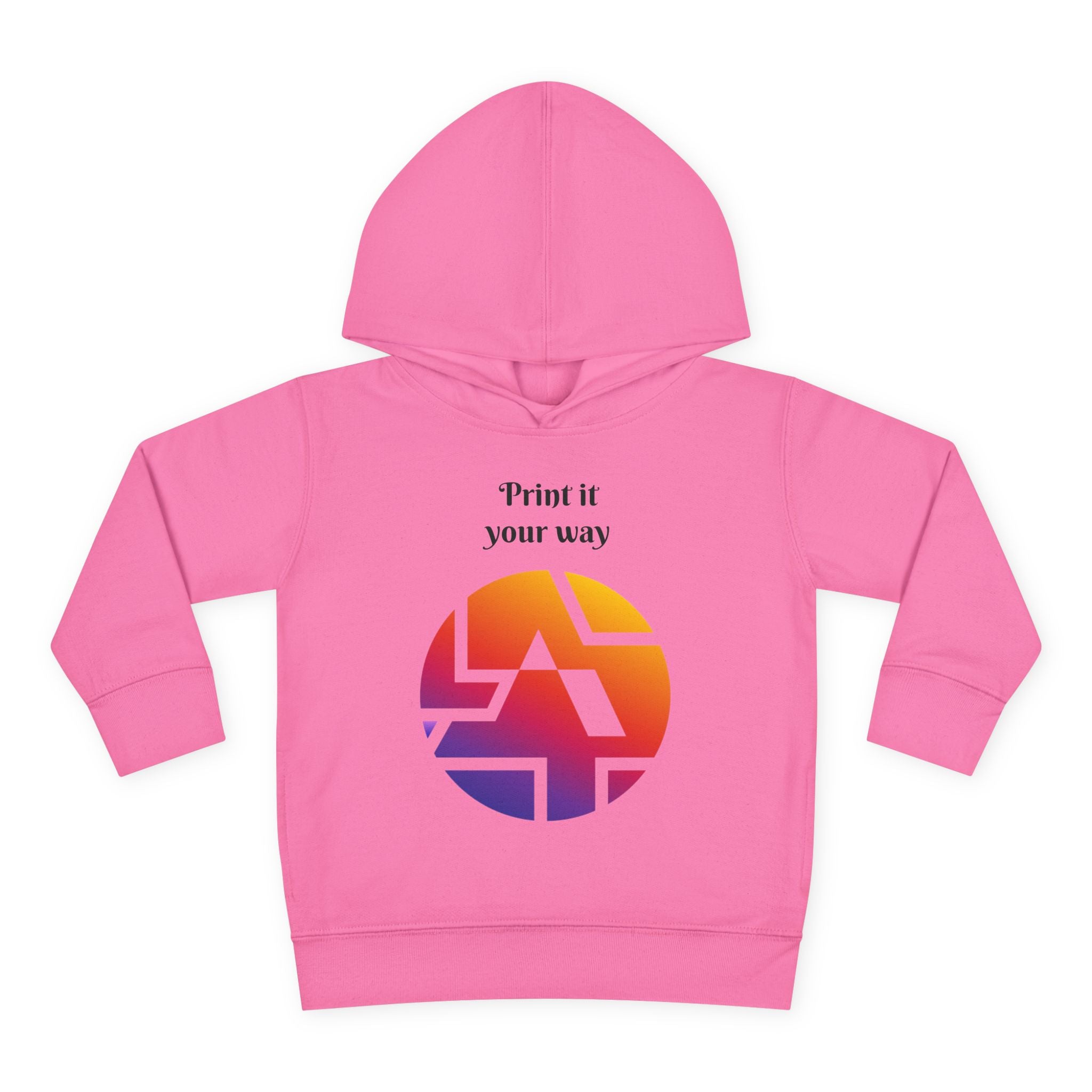 Toddler Hoodie — 'Print It Your Way' Colorful Logo Pullover