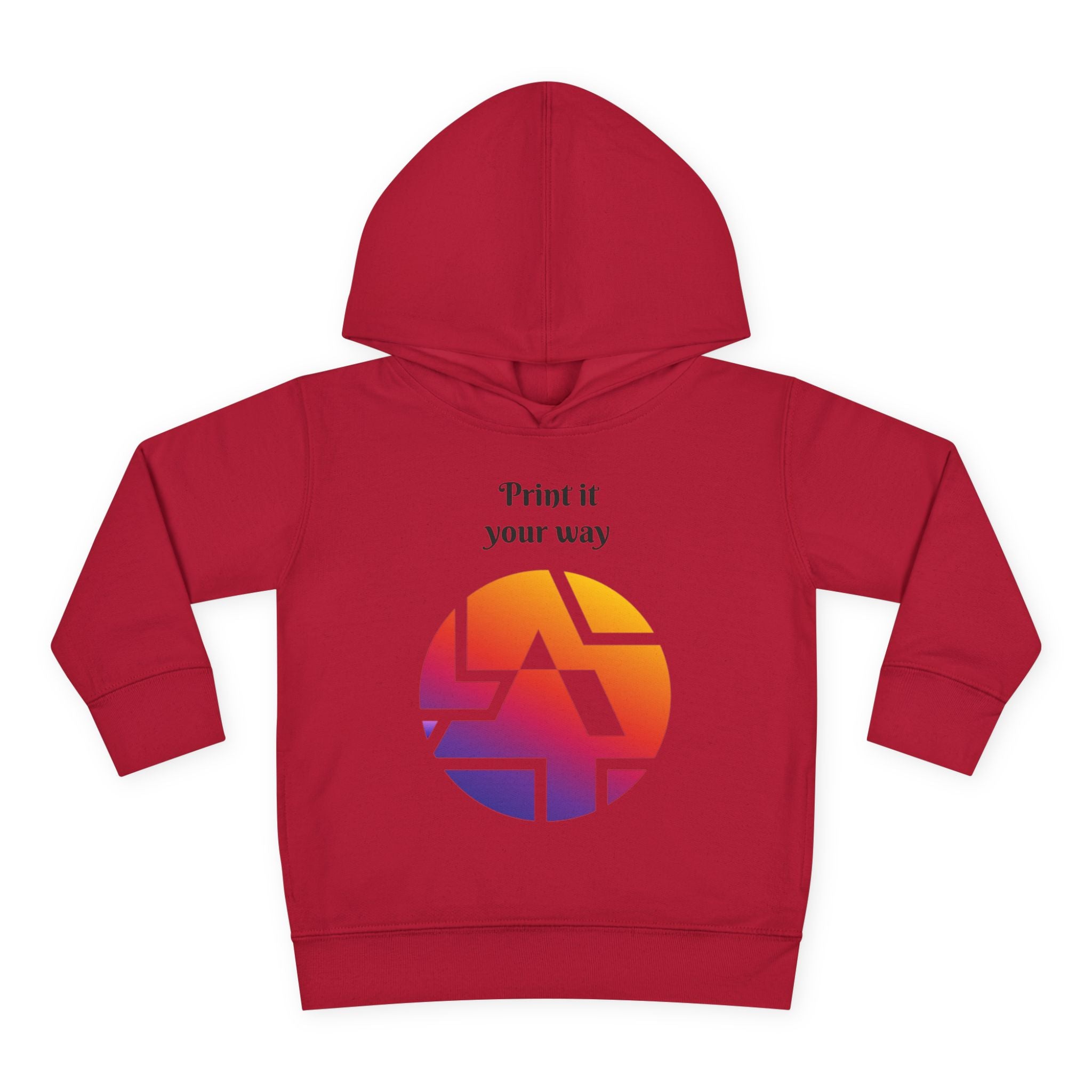 Toddler Hoodie — 'Print It Your Way' Colorful Logo Pullover