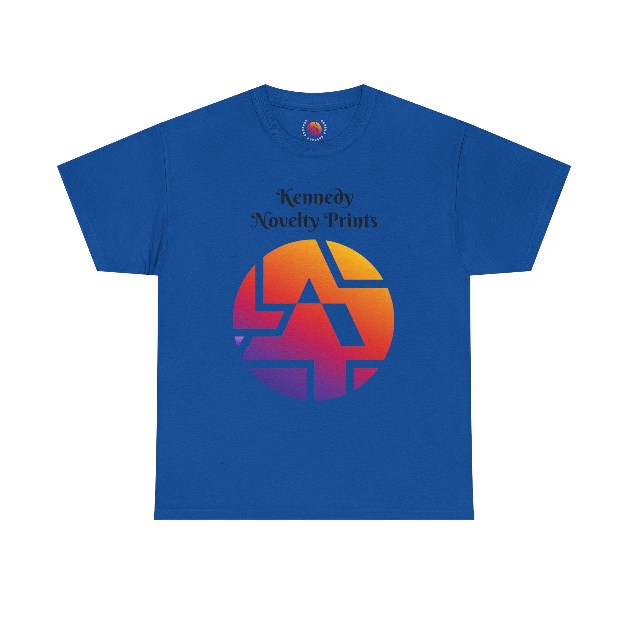 Retro Gradient Logo T-Shirt — "Kennedy Novelty Prints" Graphic Tee- Size 3XL-5XL