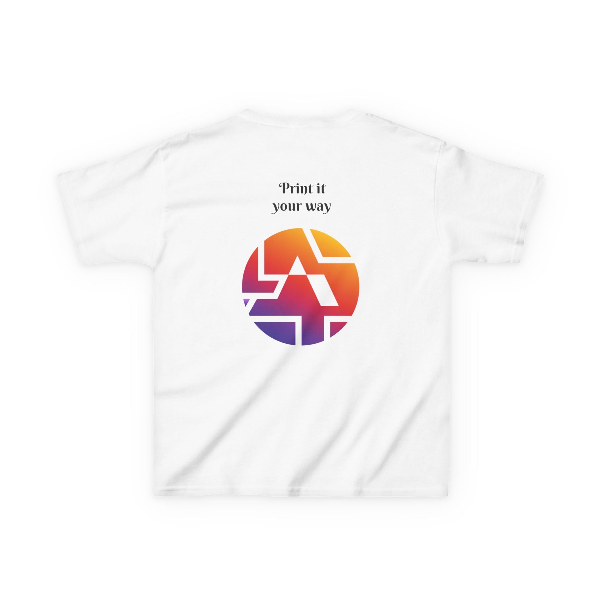 Kids Graphic Tee — Colorful Retro Logo Print ("Kennedy Novelty Prints")