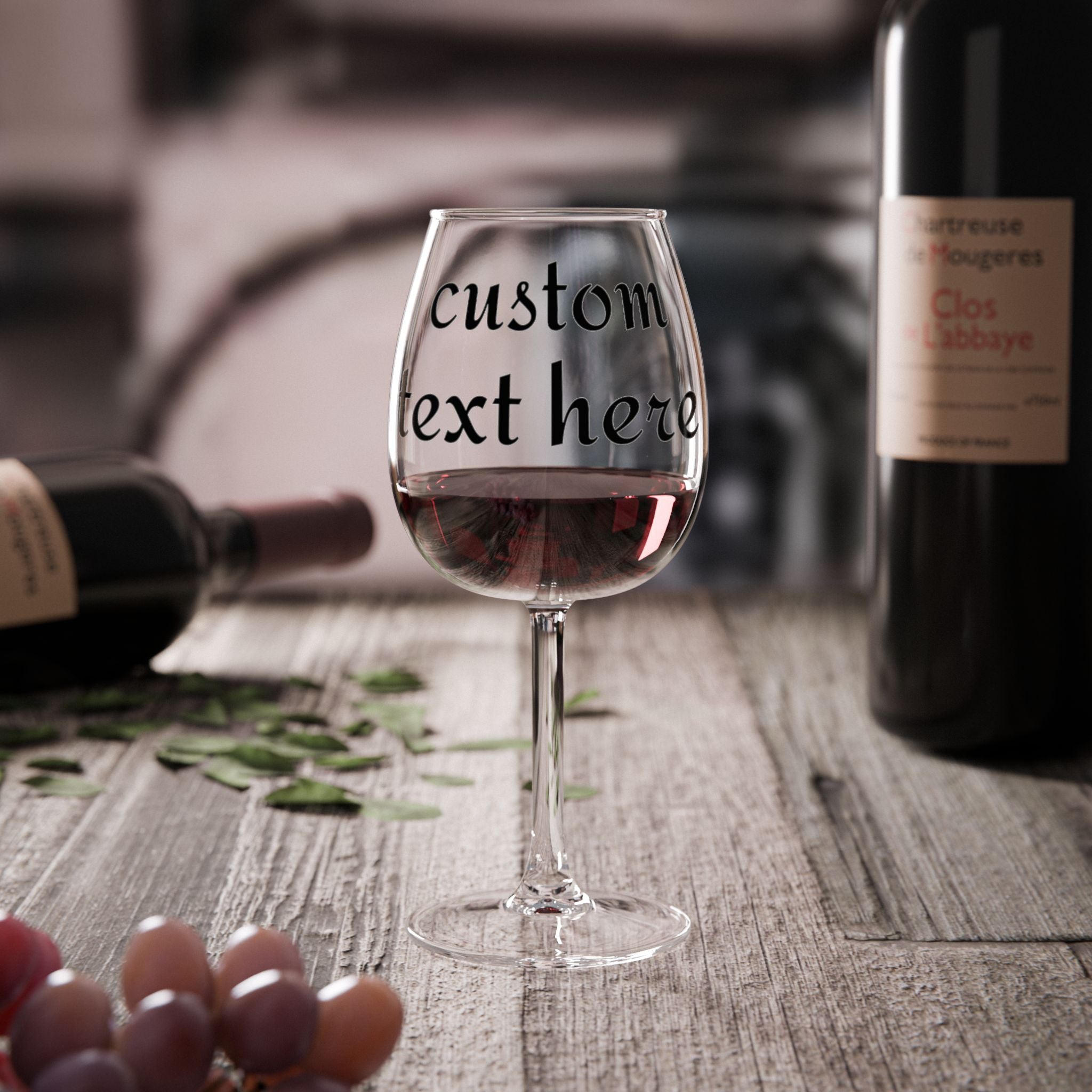 12oz Custom Wine Glass — "Print it your way" Personalized Stemware