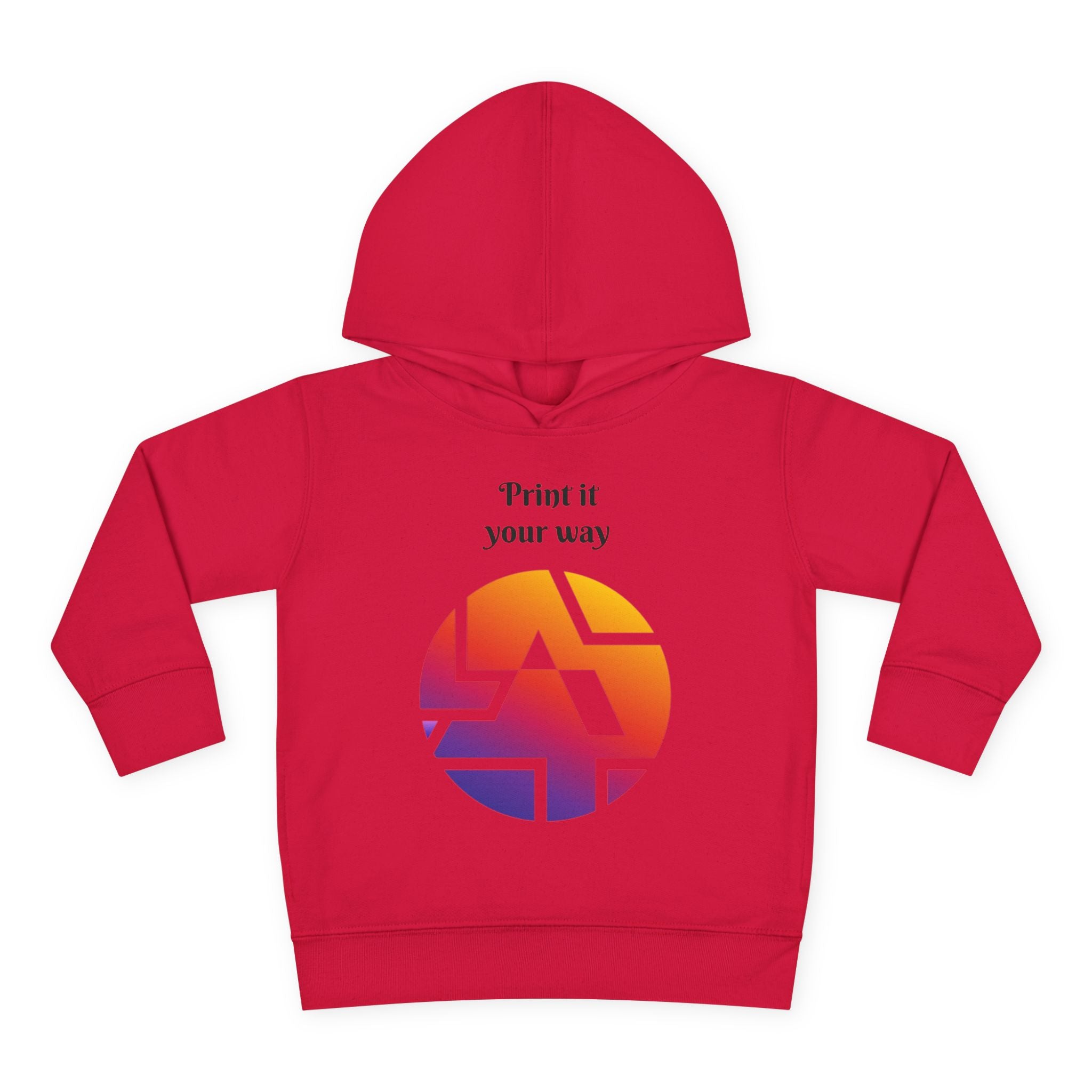 Toddler Hoodie — 'Print It Your Way' Colorful Logo Pullover