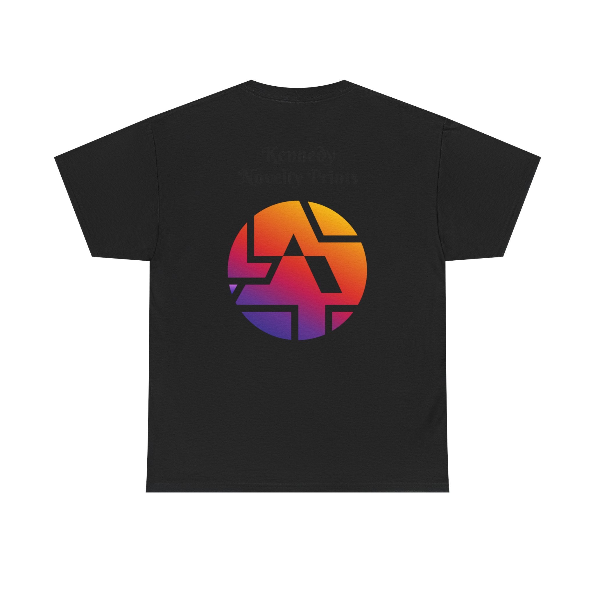 Retro Gradient Logo T-Shirt — "Kennedy Novelty Prints" Graphic Tee- Size 3XL-5XL