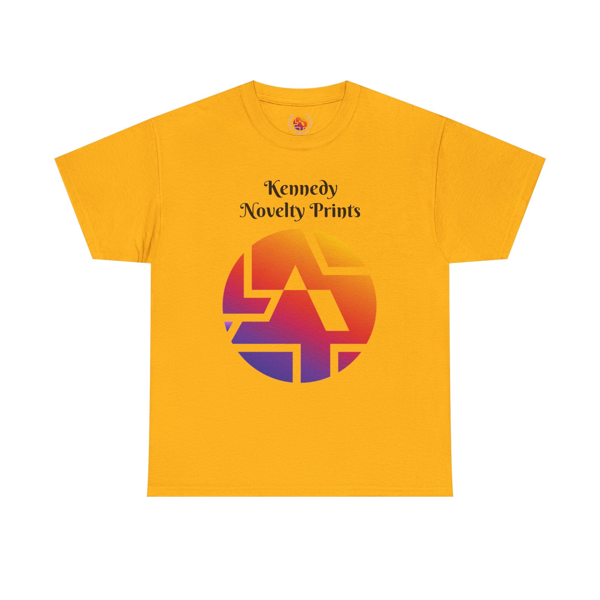 Retro Gradient Logo T-Shirt — "Kennedy Novelty Prints" Graphic Tee- Size 3XL-5XL