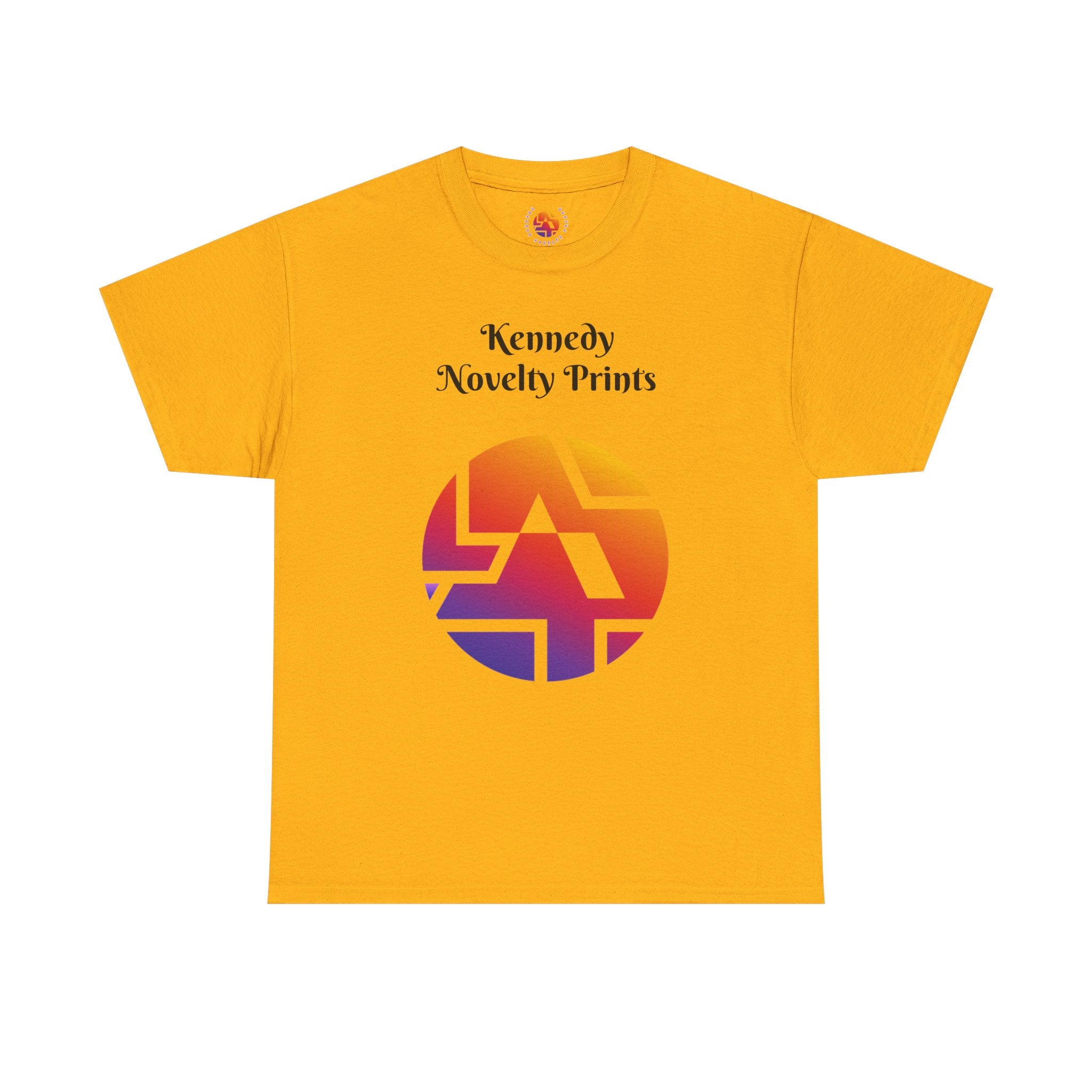 Classic Logo Tee — "Kennedy Novelty Prints" Gradient Emblem T-Shirt- Size SM- 2XL