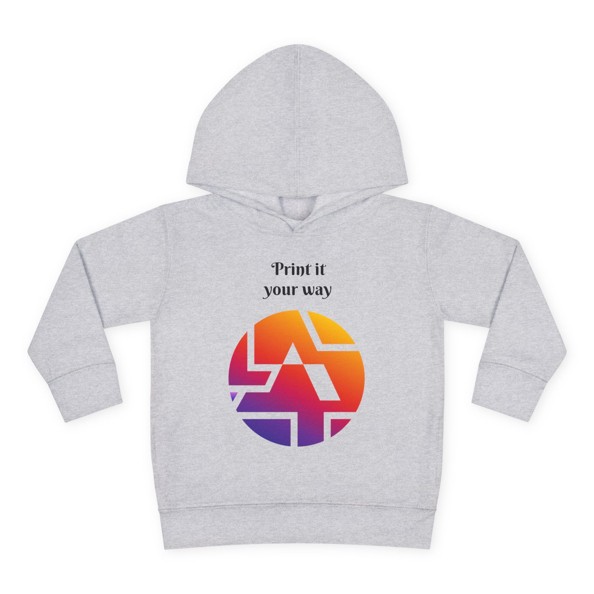 Toddler Hoodie — 'Print It Your Way' Colorful Logo Pullover