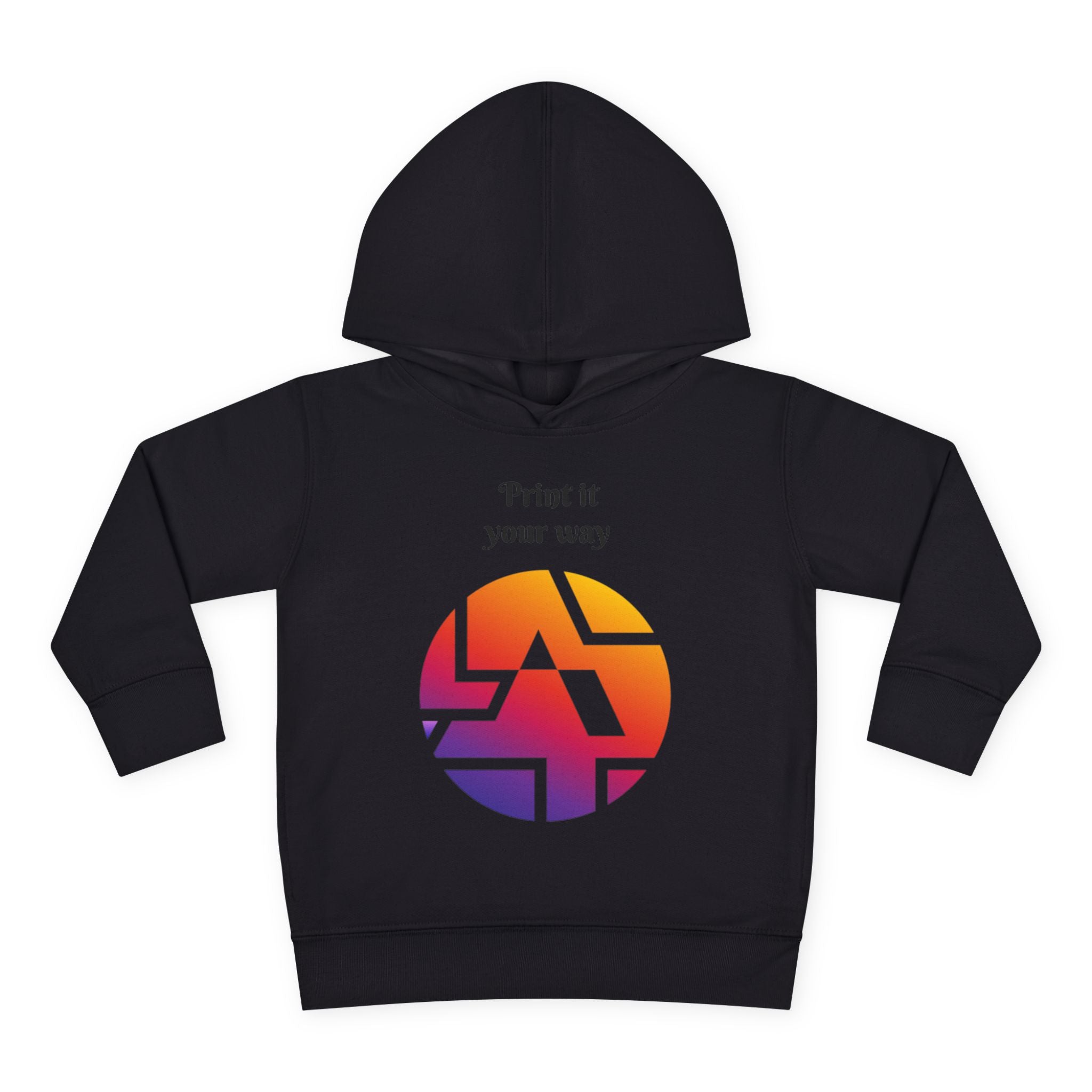 Toddler Hoodie — 'Print It Your Way' Colorful Logo Pullover