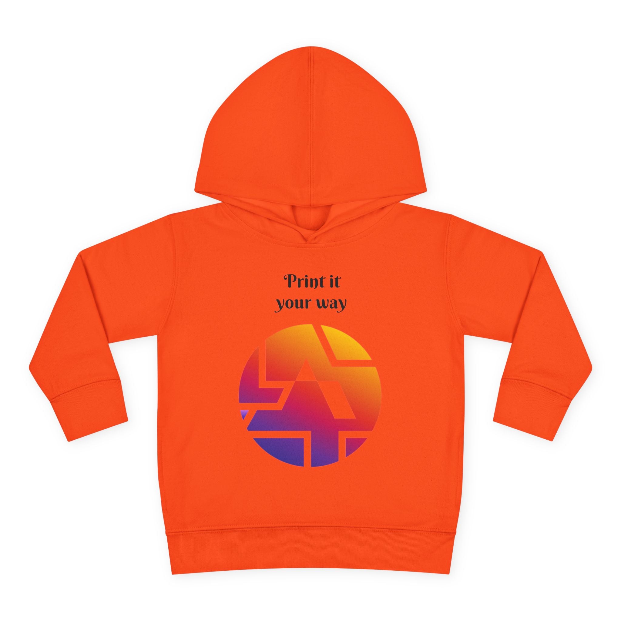 Toddler Hoodie — 'Print It Your Way' Colorful Logo Pullover