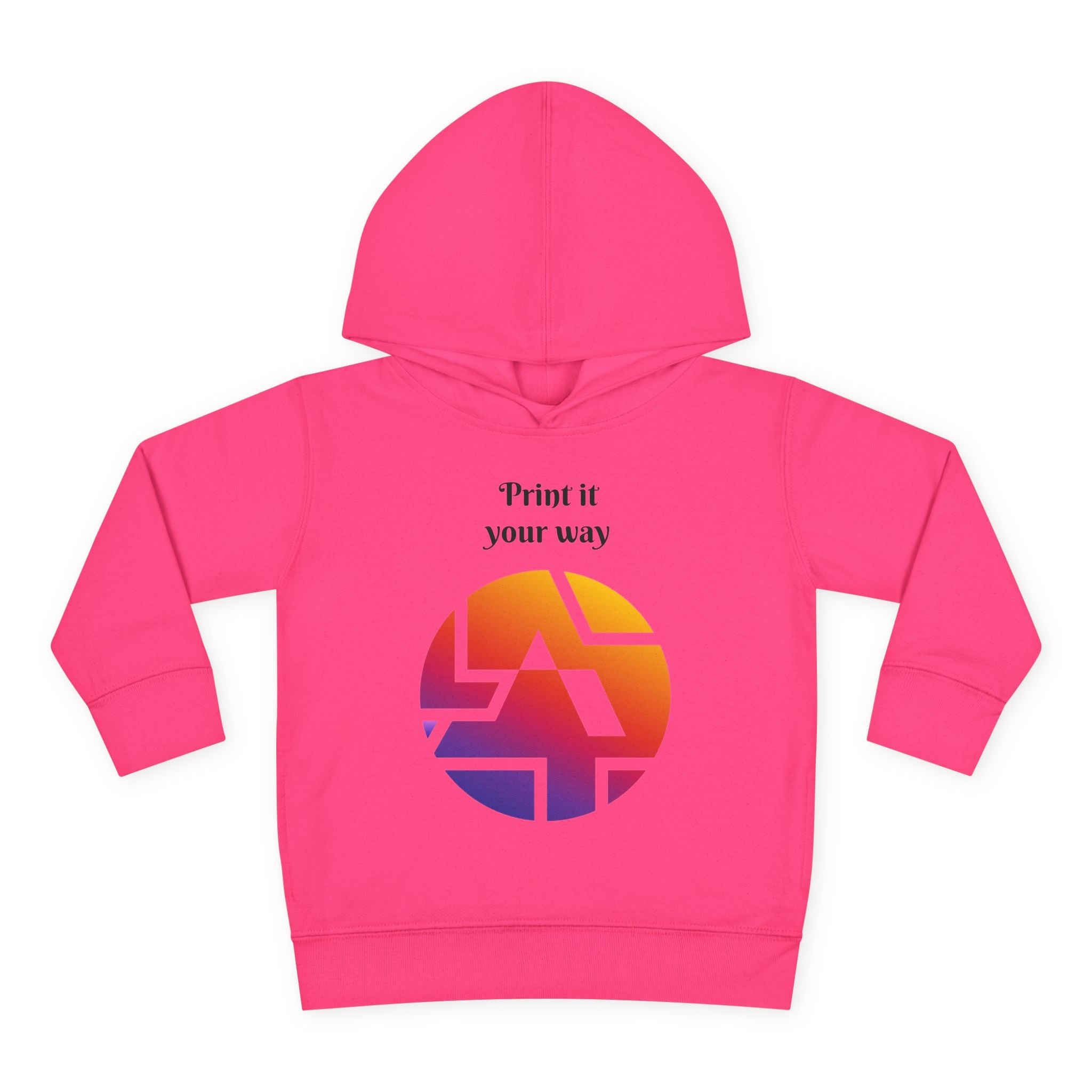 Toddler Hoodie — 'Print It Your Way' Colorful Logo Pullover