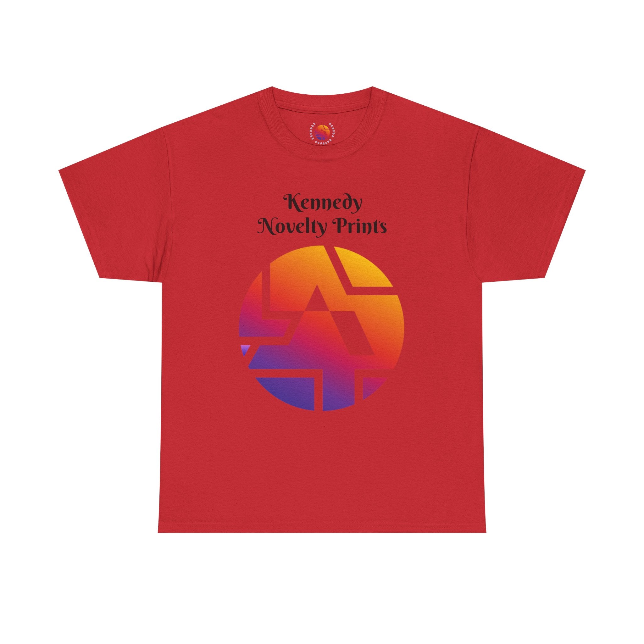 Retro Gradient Logo T-Shirt — "Kennedy Novelty Prints" Graphic Tee- Size 3XL-5XL