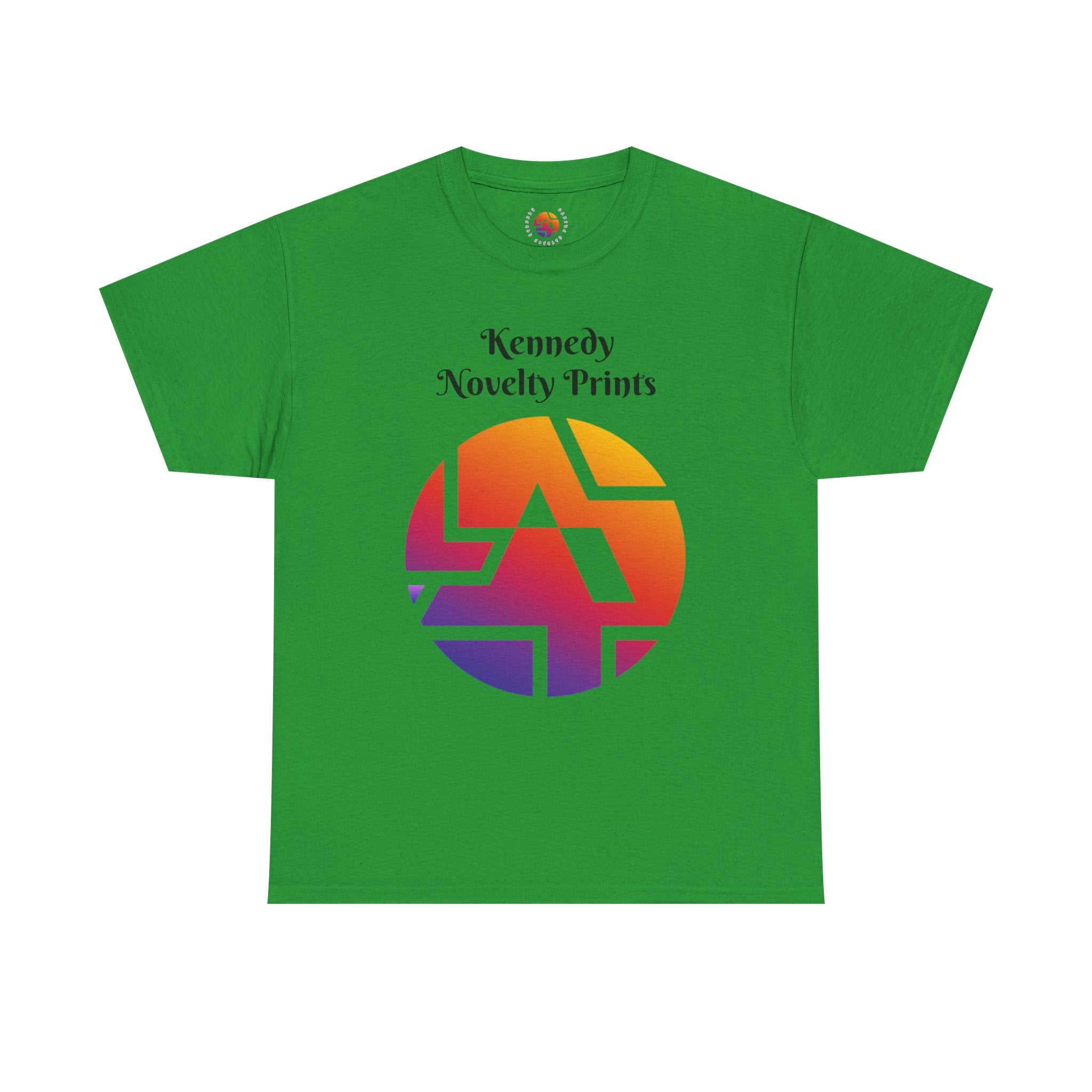 Retro Gradient Logo T-Shirt — "Kennedy Novelty Prints" Graphic Tee- Size 3XL-5XL