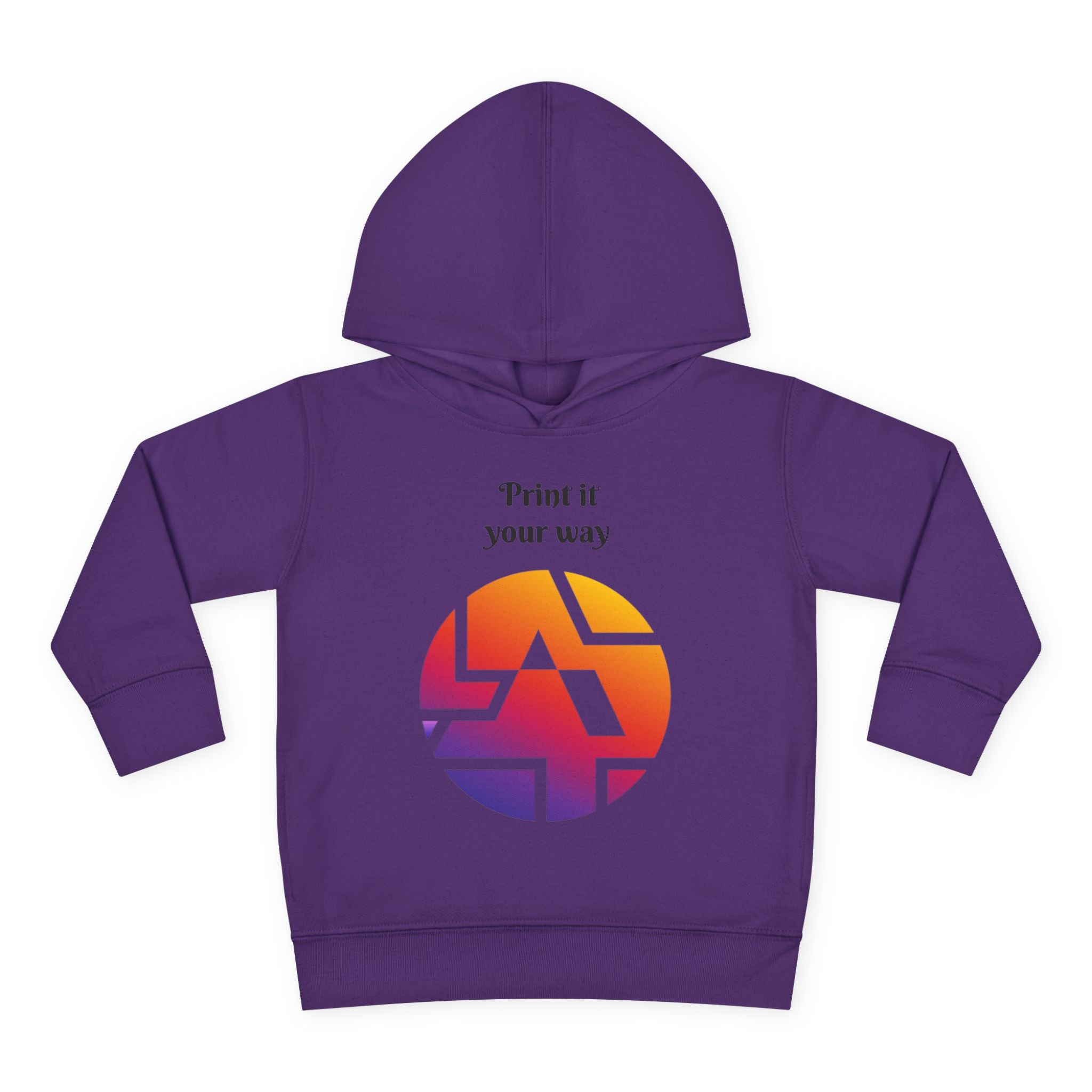 Toddler Hoodie — 'Print It Your Way' Colorful Logo Pullover