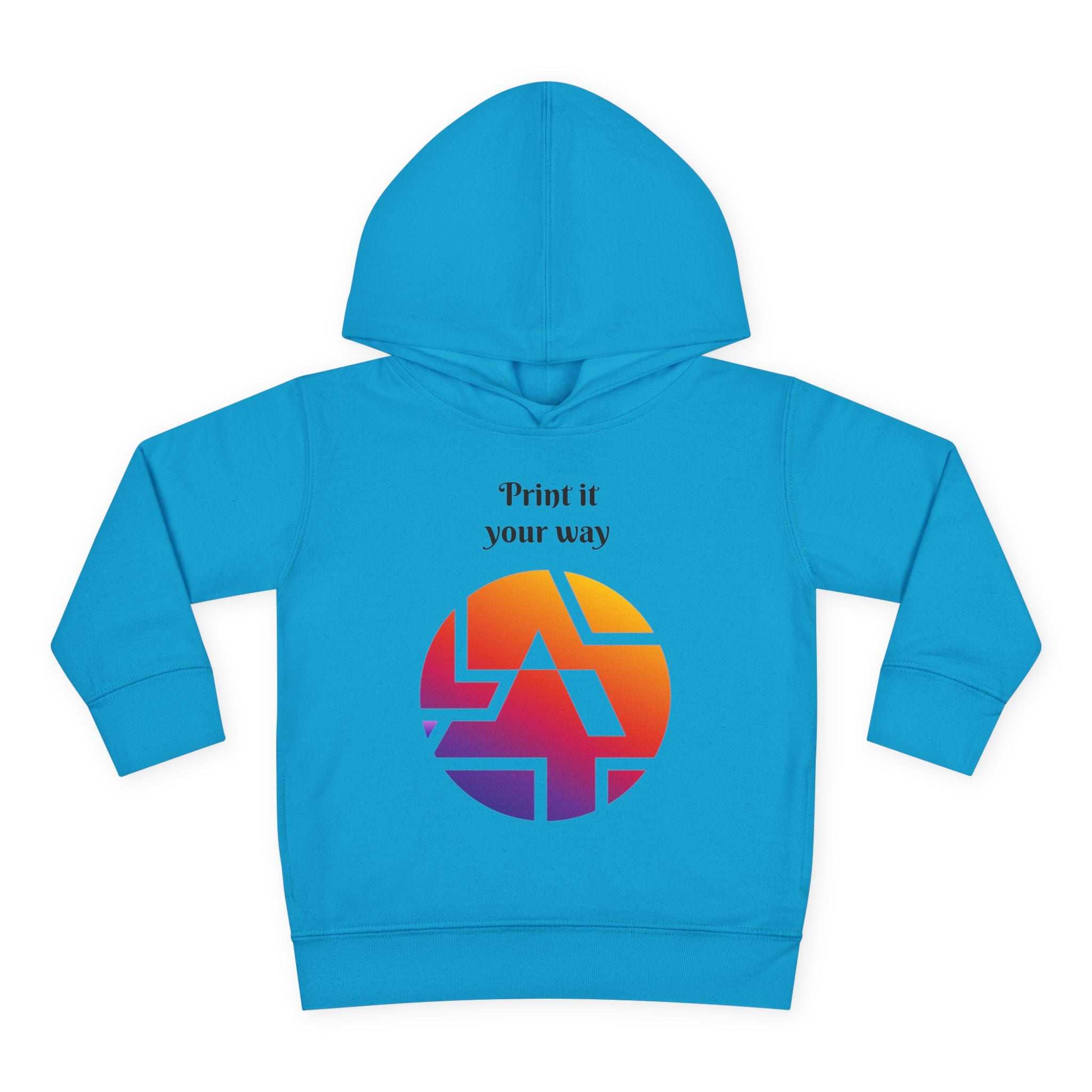 Toddler Hoodie — 'Print It Your Way' Colorful Logo Pullover