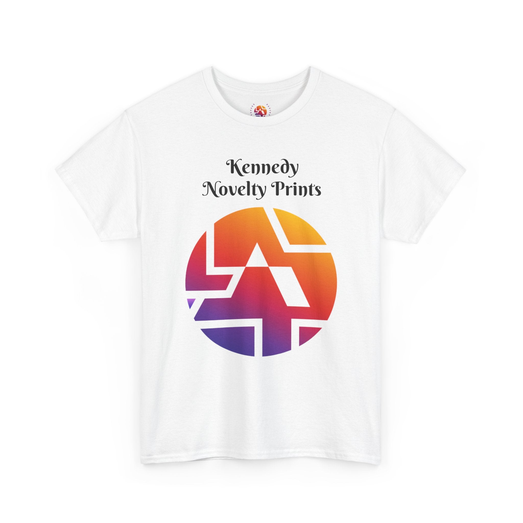 Retro Gradient Logo T-Shirt — "Kennedy Novelty Prints" Graphic Tee- Size 3XL-5XL