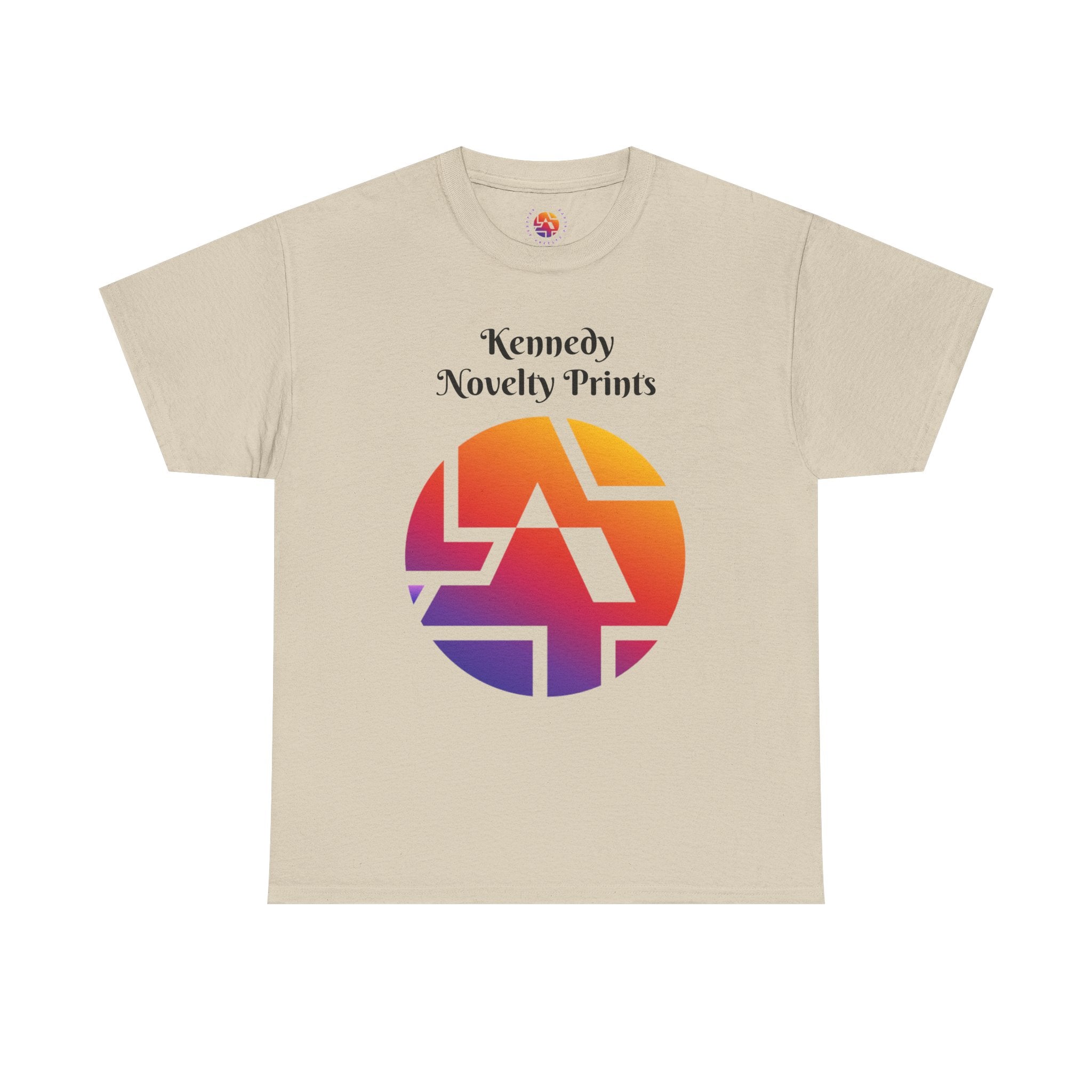 Retro Gradient Logo T-Shirt — "Kennedy Novelty Prints" Graphic Tee- Size 3XL-5XL