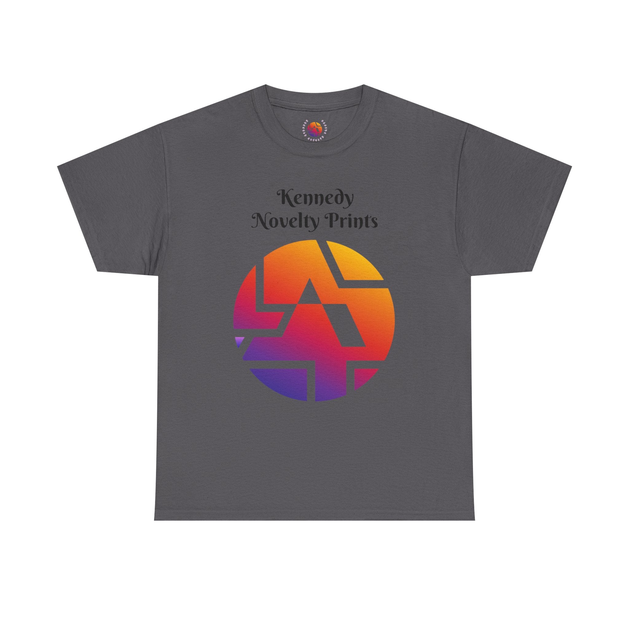 Retro Gradient Logo T-Shirt — "Kennedy Novelty Prints" Graphic Tee- Size 3XL-5XL