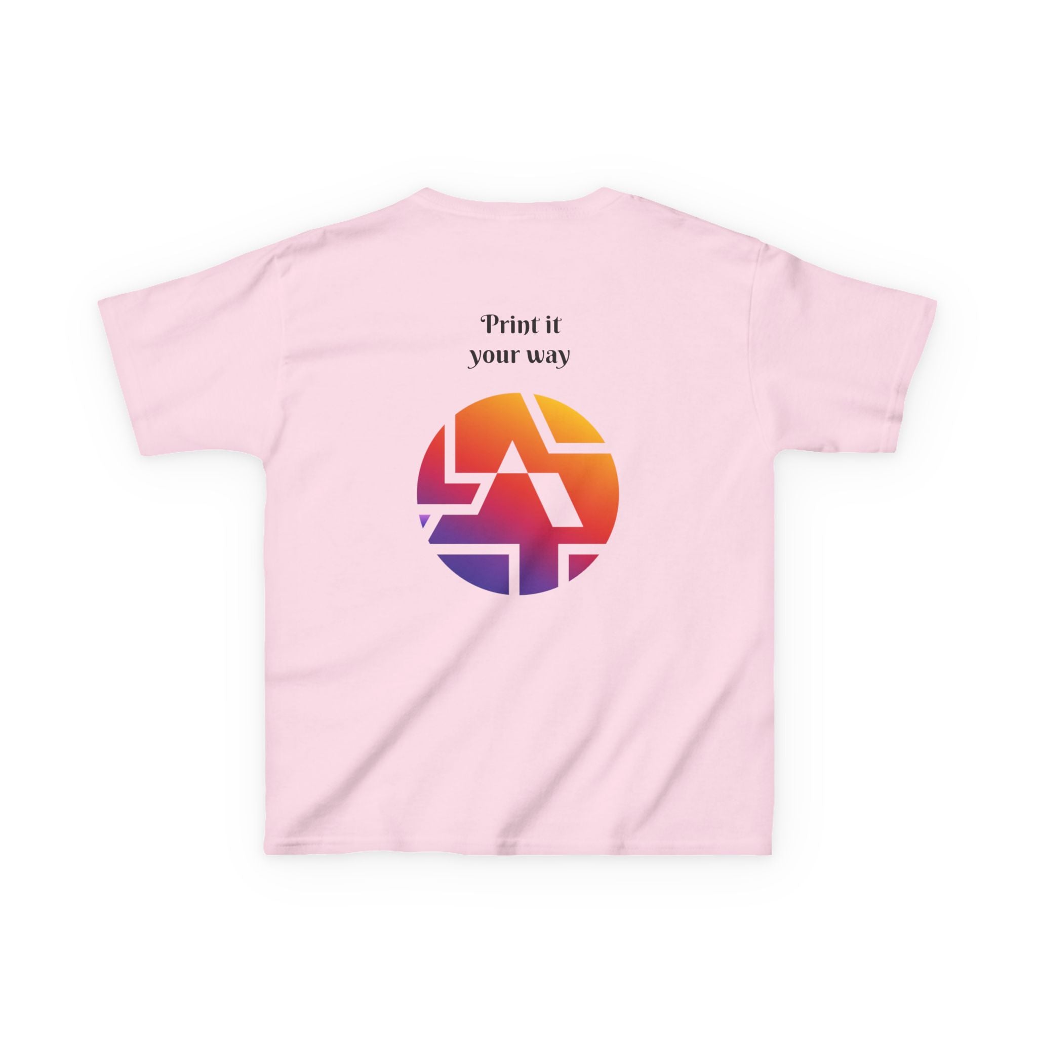 Kids Graphic Tee — Colorful Retro Logo Print ("Kennedy Novelty Prints")