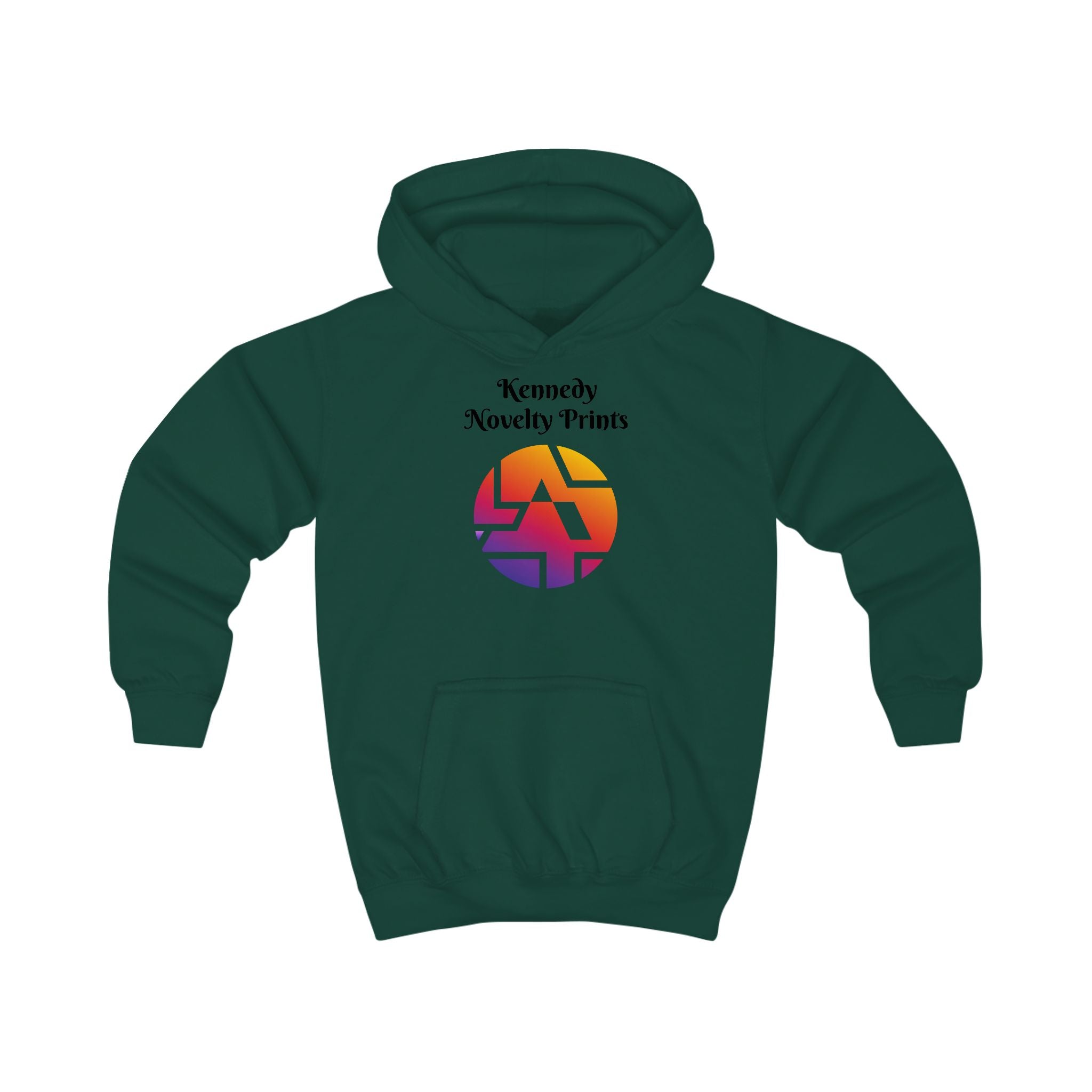 Kids Hoodie — Kennedy Novelty Prints Colorful Retro Logo Pullover