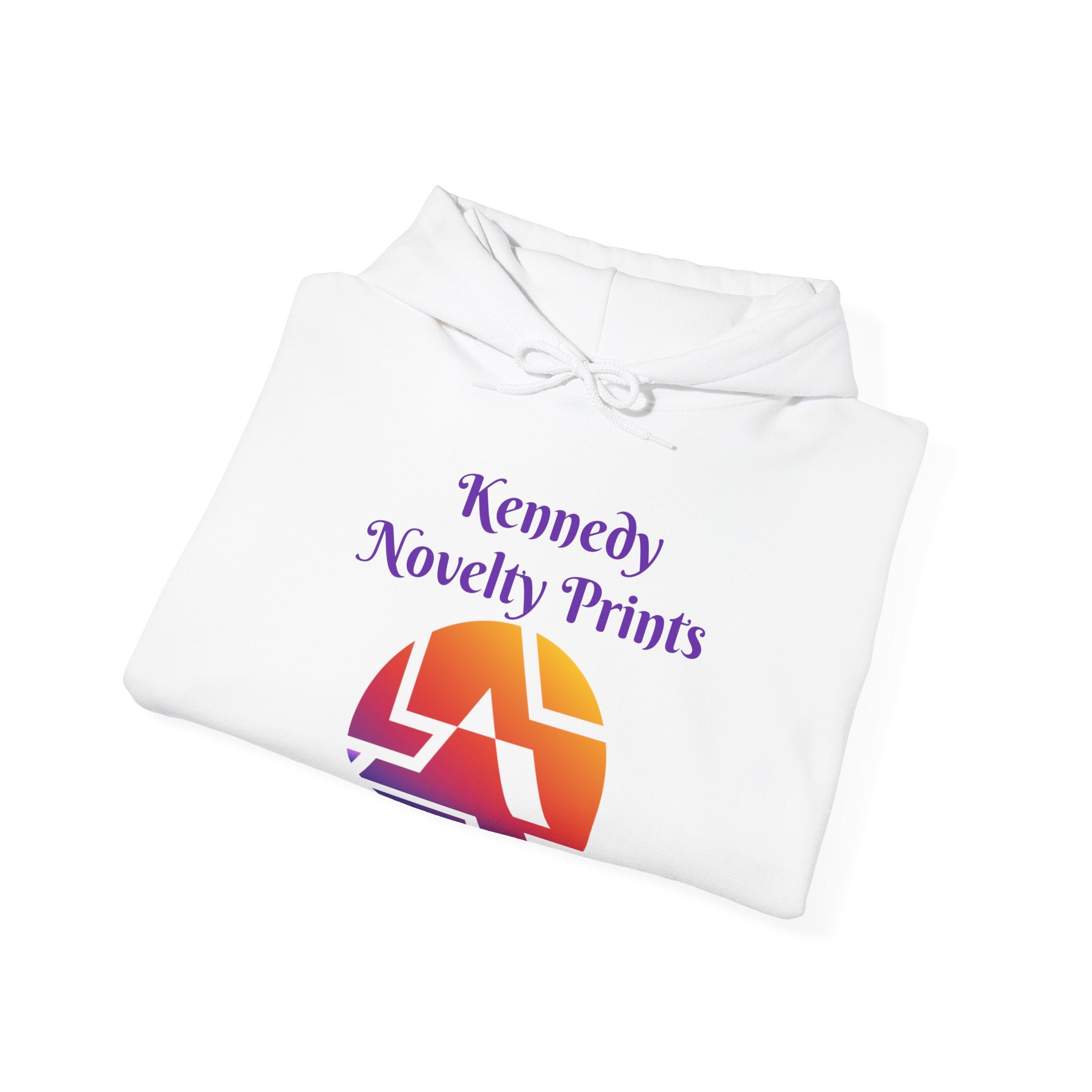 Copy of Kennedy Novelty Prints Logo Hoodie — Gradient Retro Graphic Hooded Sweatshirt- Size 3XL-5XL