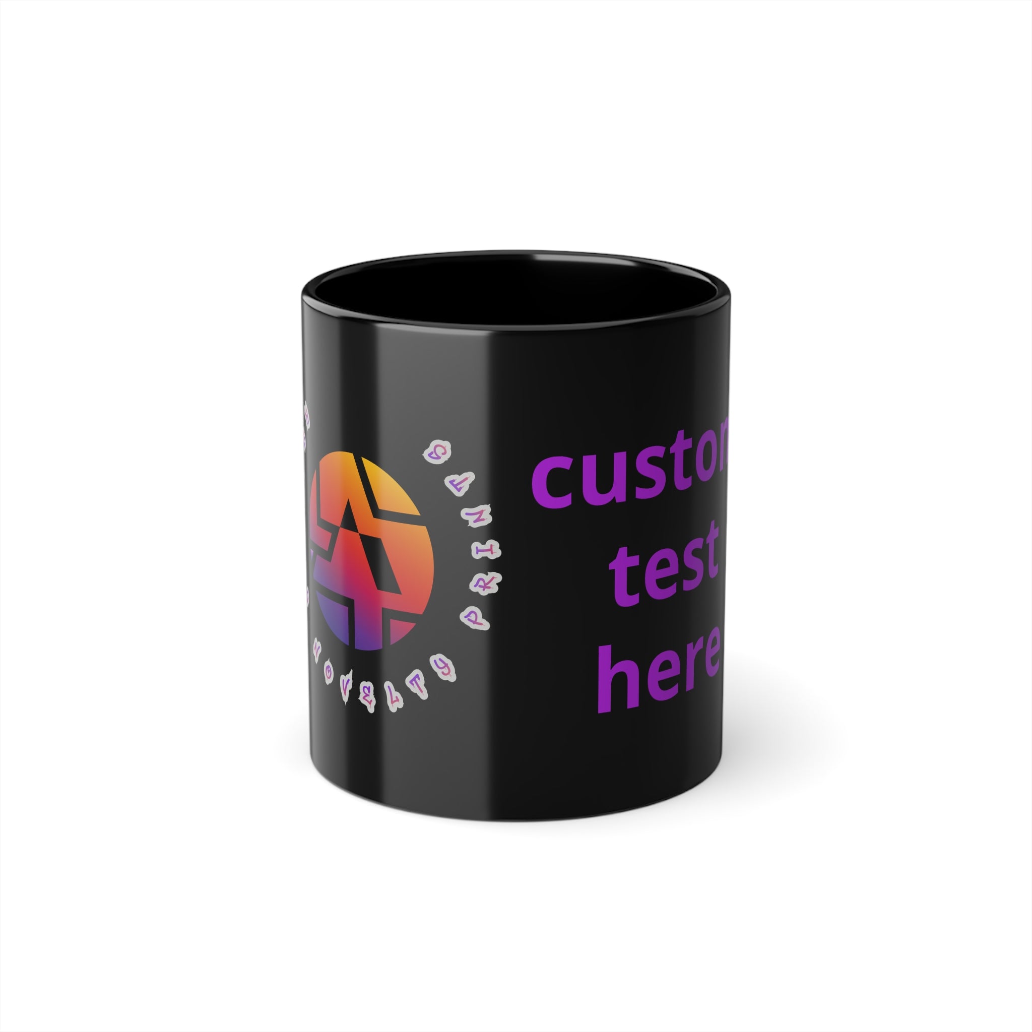 Black 11oz Coffee Mug — Classic Ceramic Cup