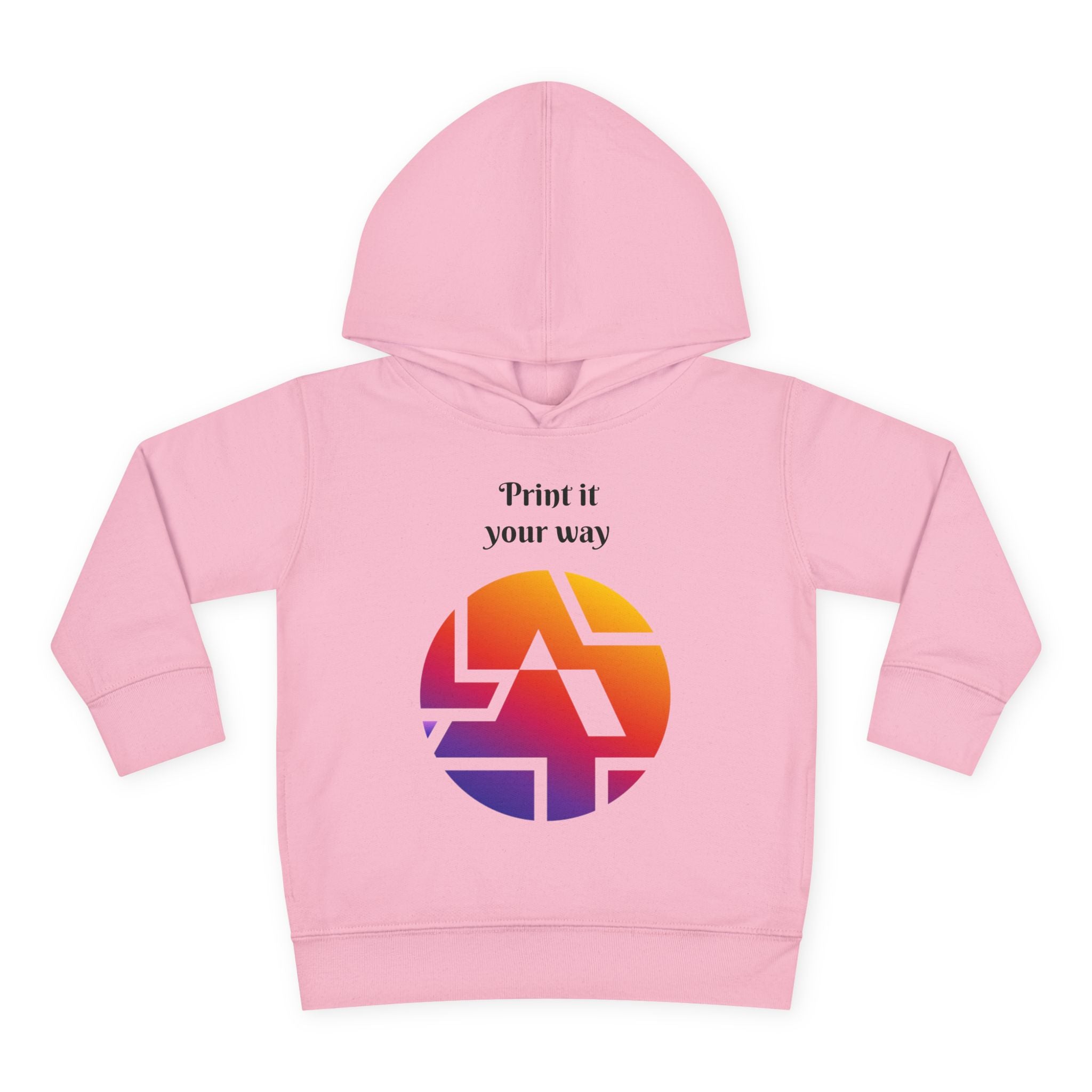 Toddler Hoodie — 'Print It Your Way' Colorful Logo Pullover
