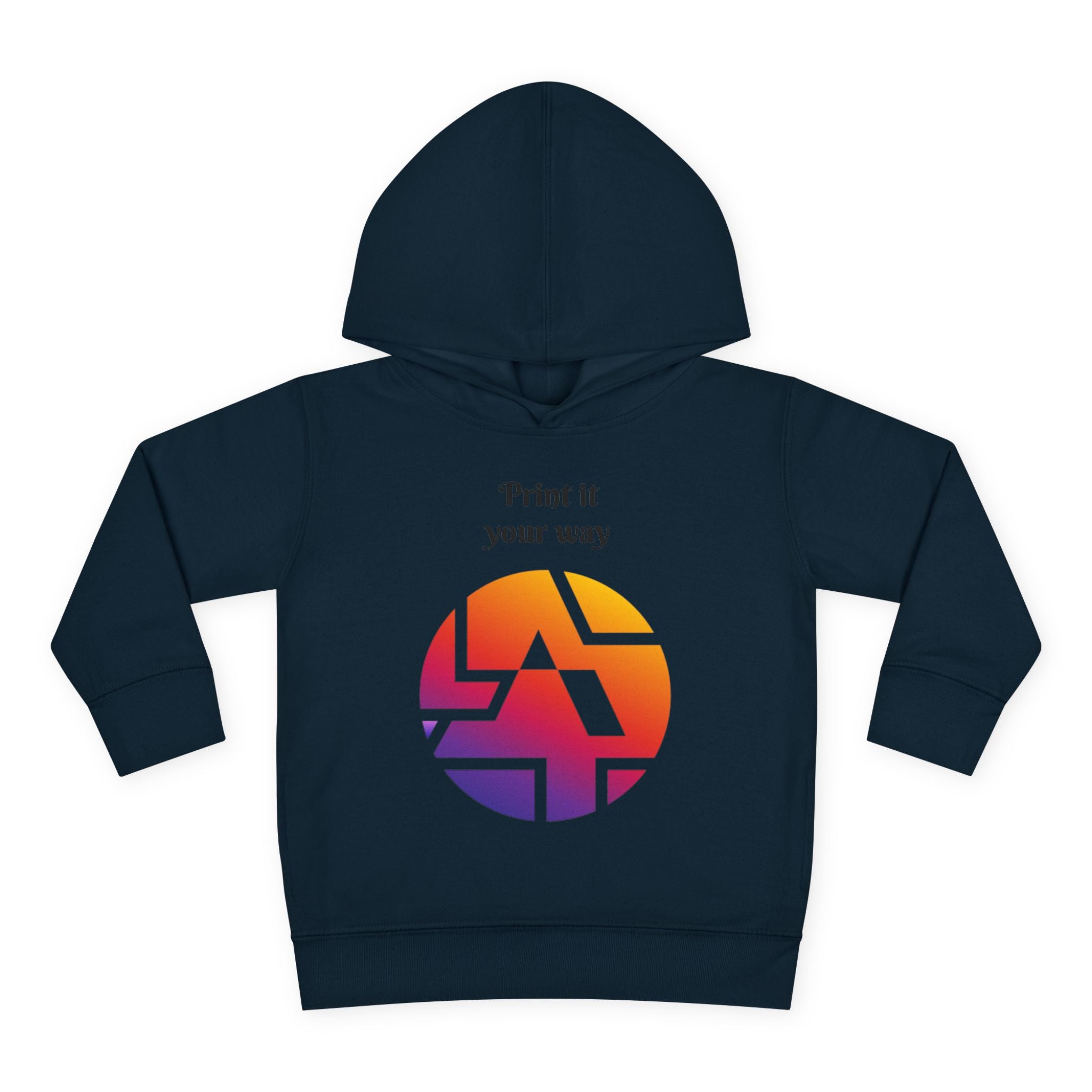 Toddler Hoodie — 'Print It Your Way' Colorful Logo Pullover