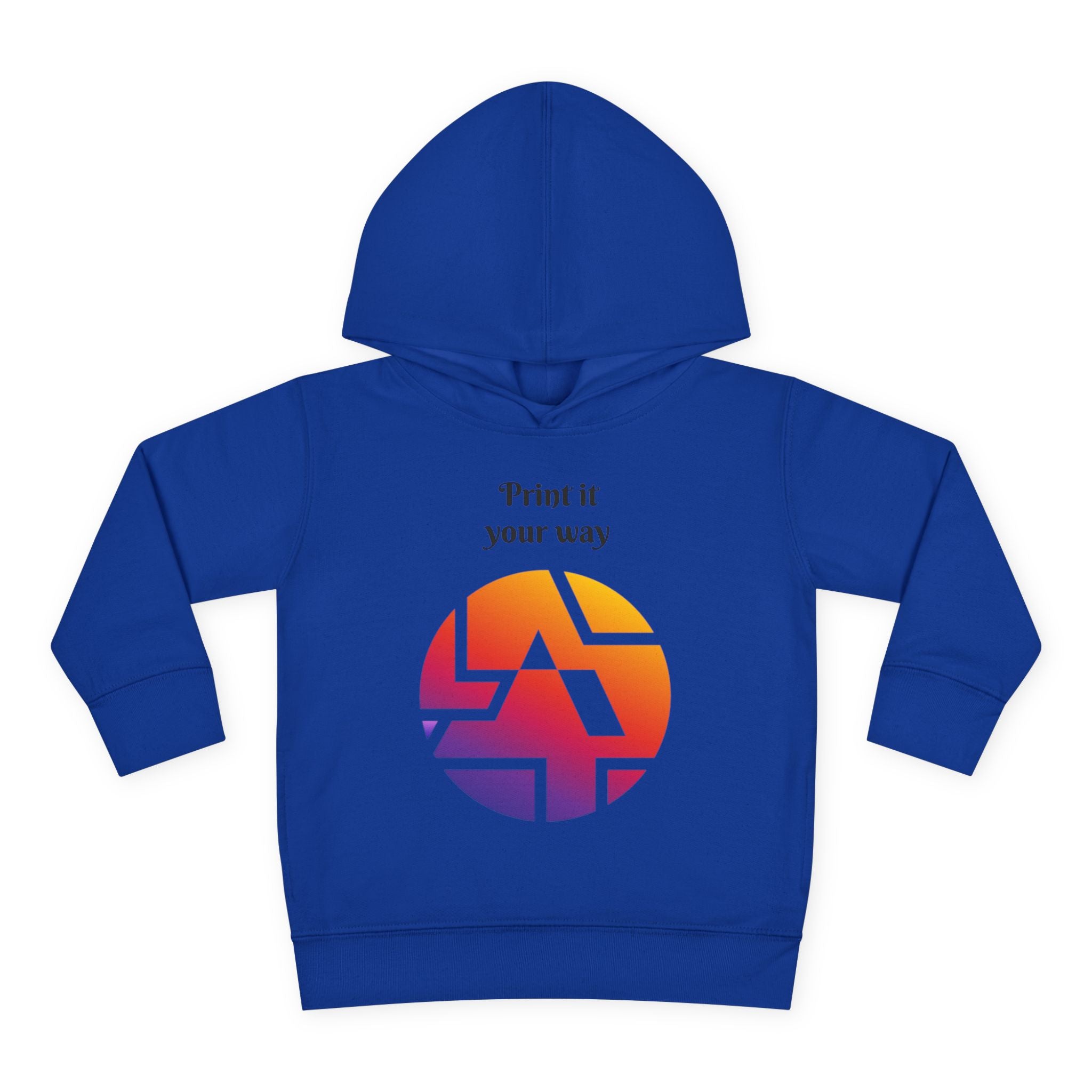 Toddler Hoodie — 'Print It Your Way' Colorful Logo Pullover