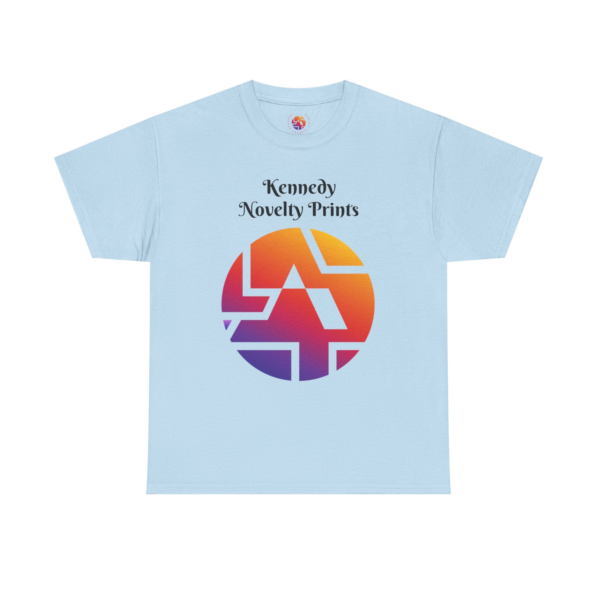 Retro Gradient Logo T-Shirt — "Kennedy Novelty Prints" Graphic Tee- Size 3XL-5XL