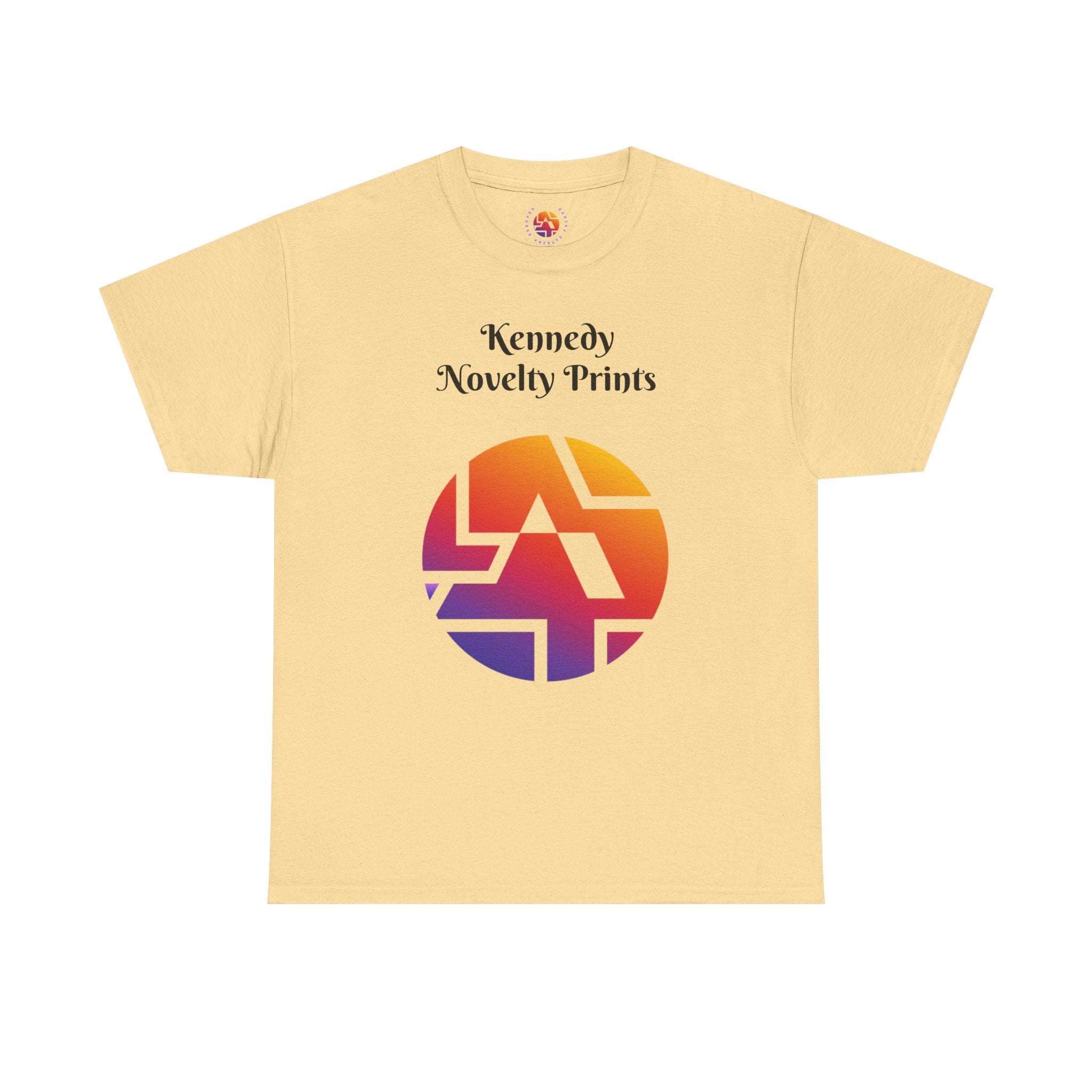 Classic Logo Tee — "Kennedy Novelty Prints" Gradient Emblem T-Shirt- Size SM- 2XL