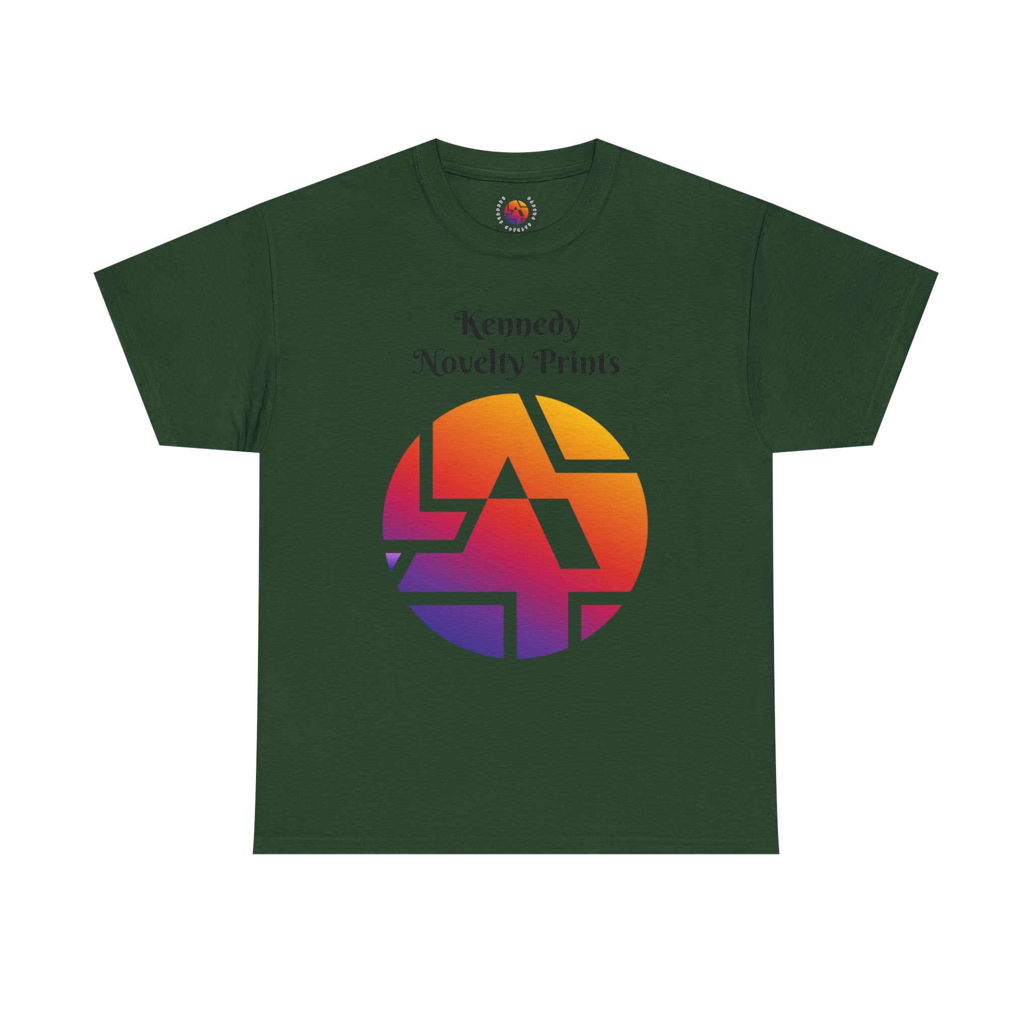 Retro Gradient Logo T-Shirt — "Kennedy Novelty Prints" Graphic Tee- Size 3XL-5XL