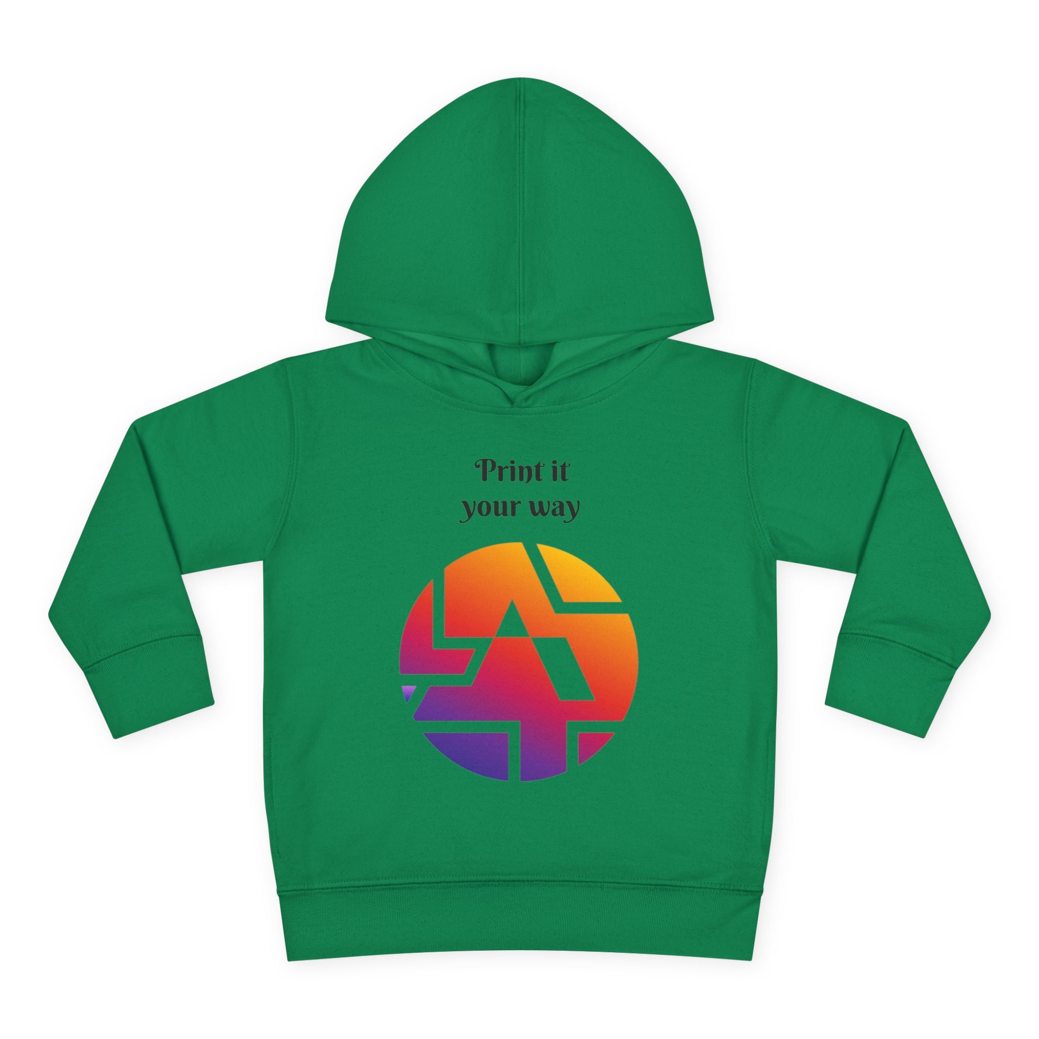 Toddler Hoodie — 'Print It Your Way' Colorful Logo Pullover