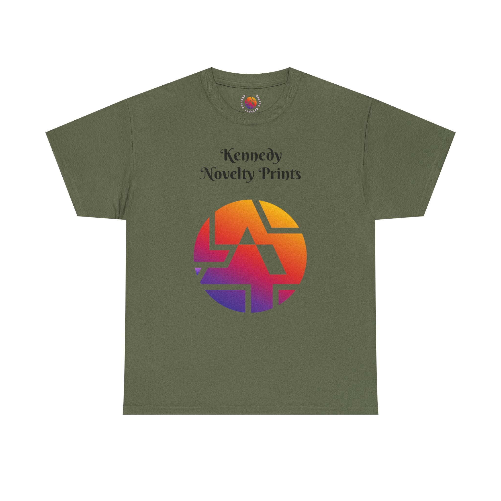 Classic Logo Tee — "Kennedy Novelty Prints" Gradient Emblem T-Shirt- Size SM- 2XL